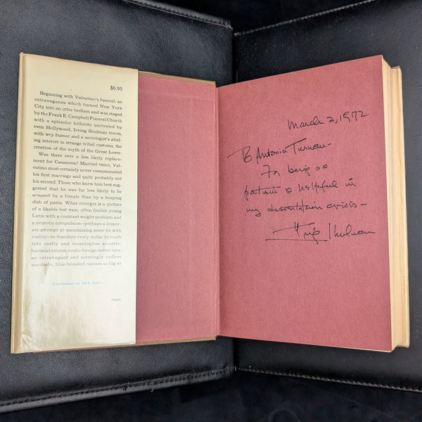 Valentino by Irving Shulman (Signed First Edition with Inscription), 1967 🎬🕺🖤