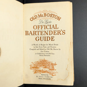 Old Mr. Boston Official Bartender's Guide by Leo Cotton (9th Edition, Illustrated), 1953 🍸📜🇺🇸