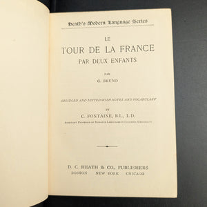 Le Tour de la France par deux enfants de G. Bruno (Serie de lenguaje moderno de Heath), 1901 🇫🇷📚🏫