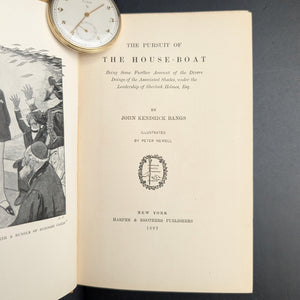 The Pursuit of the House-Boat by John Kendrick Bangs (First Edition, Illustrated, Rare), 1897 👻🕵️📜