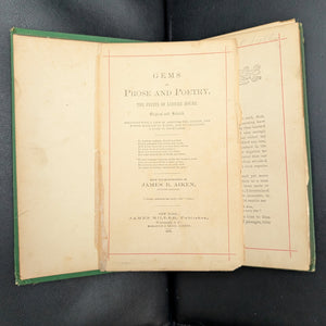Gems of Prose and Poetry by James R. Aiken (First Edition), 1876 📜✨💎