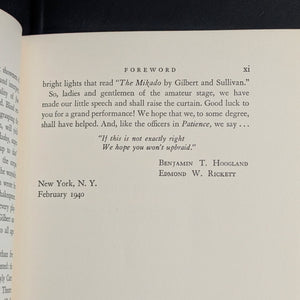 Let's Do Some Gilbert & Sullivan, by Edmond W. Rickett, (First Edition), 1940 🎭🎶📜