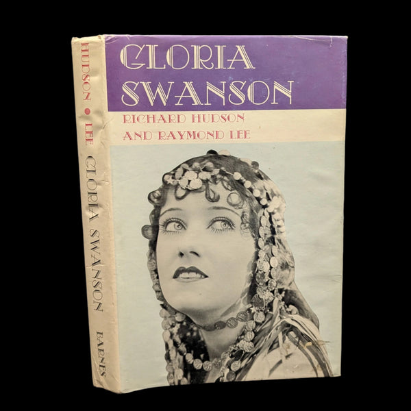 A hardcover book titled 'Gloria Swanson' authored by Richard M. Hudson and Raymond Lee, featuring a black and white photograph of Gloria Swanson on the cover.