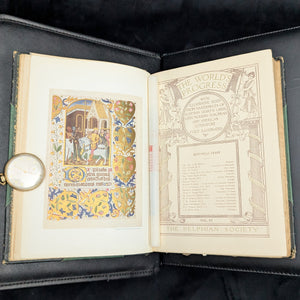 The World's Progress by Editorial Staff (RARE Emerald Green Binding), 1913. 🌎⏳📜