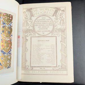 The World's Progress by Editorial Staff (RARE Emerald Green Binding), 1913. 🌎⏳📜