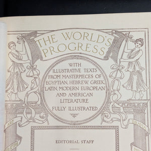 The World's Progress by Editorial Staff (RARE Emerald Green Binding), 1913. 🌎⏳📜