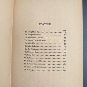 The Idle Thoughts Of An Idle Fellow, by Jerome K. Jerome, (Decorative Binding), c. 1890 📜😂🇬🇧