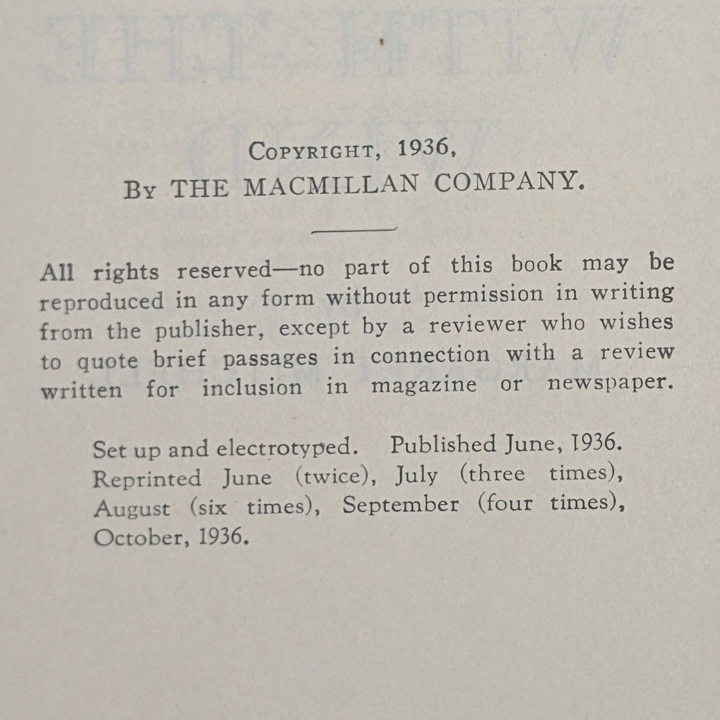 Gone with the Wind by Margaret Mitchell (RARE, Early Printing, Inscribed), October 1936 📜✍️🏛️