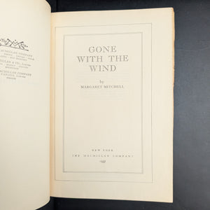 Gone With The Wind by Margaret Mitchell (RARE Early Printing, Book Cover Slips), February 1937 📜🇺🇸💔