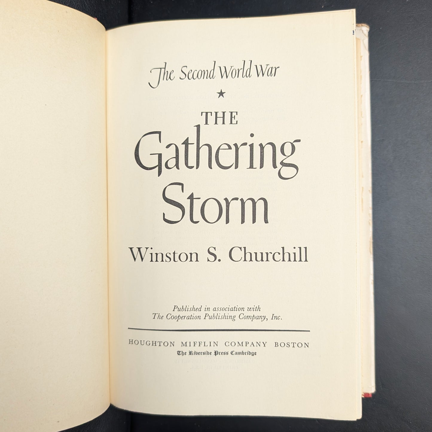 The Gathering Storm, by Winston S. Churchill, (RARE, Second Impression with Dust Jacket), 1948