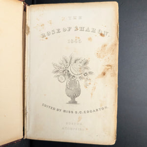 The Rose of Sharon by Miss S.C. Edgarton (Antique Edition), 1845 🌹📜✝️