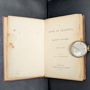 The Rose of Sharon by Miss S.C. Edgarton (Antique Edition), 1845 🌹📜✝️