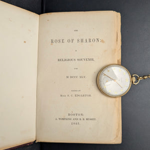 The Rose of Sharon by Miss S.C. Edgarton (Antique Edition), 1845 🌹📜✝️