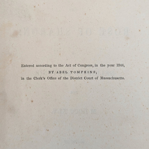 The Rose of Sharon by Miss S.C. Edgarton (Antique Edition), 1845 🌹📜✝️