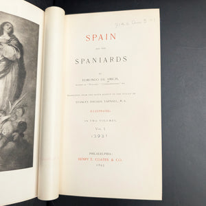 Spain and the Spaniards by Edmondo De Amicis (Illustrated Edition, Two-Volume Set), 1895 🇪🇸📜🏛️