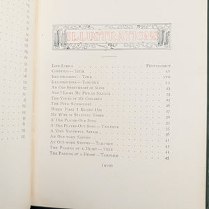 Riley Love-Lyrics, by James Whitcomb Riley, (Illustrated, Decorative Binding), 1905 ❤️📜🌹