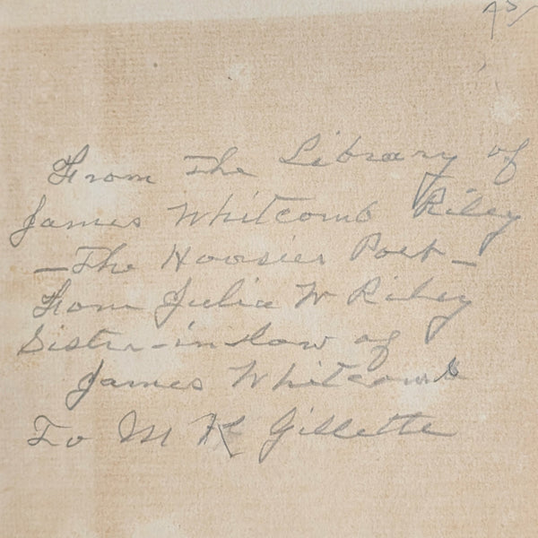 Las obras de James Whitcomb Riley: Piezas Fugitivas (RARAS, Edición Homestead con inscripciones y procedencia de la familia Riley), 1917 📜🏡🖋️