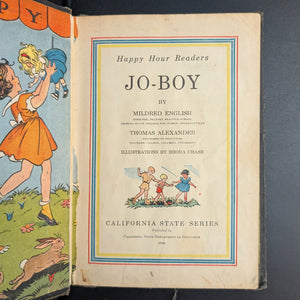 Jo Boy de Mildred English y Thomas Alexander (Serie del Estado de California), 1938 👦🏽📚🇺🇸