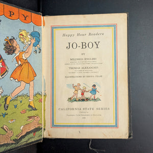 Jo Boy de Mildred English y Thomas Alexander (Serie del Estado de California), 1938 👦🏽📚🇺🇸