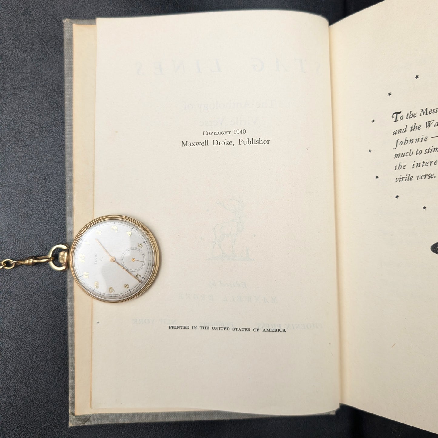 Stag Lines de Maxwell Droke (Primera edición), 1940 🎩📜🍸