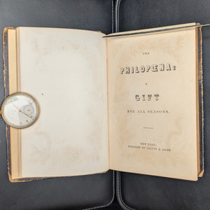 The Philopoena: A Gift For All Seasons, by Various Authors, (RARE, First Edition, Illustrated, Music & Arts Anthology), c. 1866 📜🎶🇺🇸