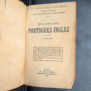 Diccionario Portuguez-Inglez (RARE 3rd Edition), 1906 📜