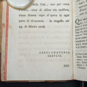 Leggiadria Del Stile Italiano, de Gerolamandrea Mertens, (RARO, Edición de Augsburgo), 1778 📚🎨🇮🇹