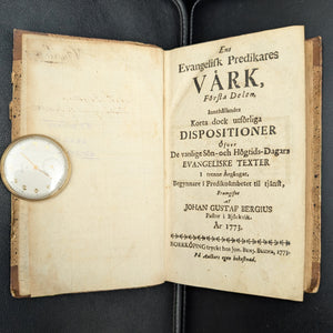 Ens Evangelisk Predikares Värk by Johan Gustaf Bergius (Rare First Part), 1773 🇸🇪📖✝️
