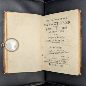 De la Bruyères Caracterer Eller Sede-Bilder Af Menniskor von Jean de La Bruyère (Seltene erste schwedische Ausgabe), 1764 📜🇸🇪🧐