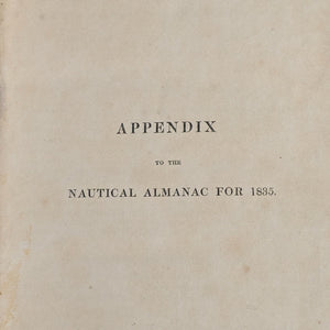 STRAUTIMA: Apéndice del Almanaque Náutico de 1835-1837 (Publicación científica temprana rara, 1837) 🔭🌌⚓️