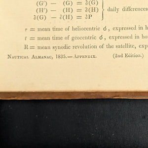 STRAUTIMA: Apéndice del Almanaque Náutico de 1835-1837 (Publicación científica temprana rara, 1837) 🔭🌌⚓️