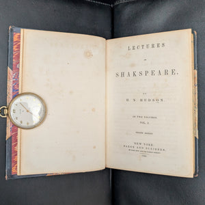 Lectures on Shakespeare by H.N. Hudson (RARE Second Edition), 1848 🎭📜✍️