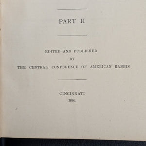 The Union Prayer-Book for Jewish Worship (Rare Temple Israel of Harlem Provenance), 1894 📜✡️🕍