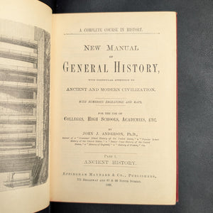 Anderson’s Historical Series, by John J. Anderson (RARE, Multi-Layered Provenance), 1891 📜🎓🏛️