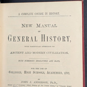 Anderson’s Historical Series, by John J. Anderson (RARE, Multi-Layered Provenance), 1891 📜🎓🏛️