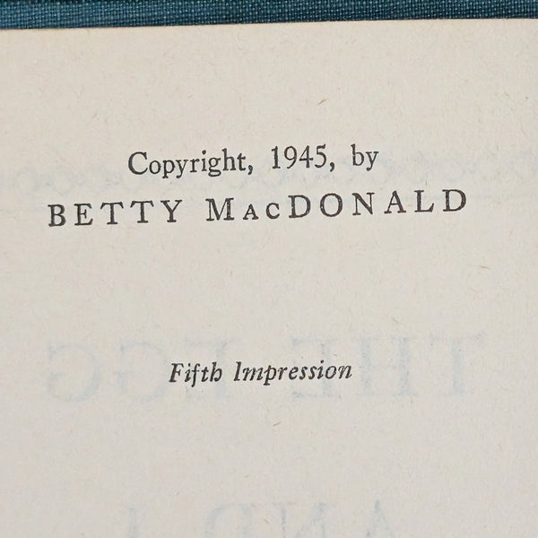 The Egg and I by Betty MacDonald (Fifth Impression), 1945. 🐔🏡😂