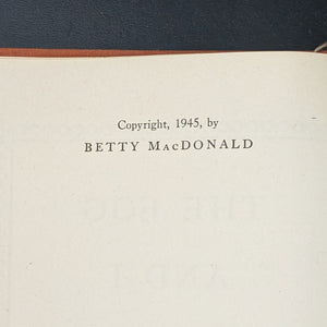 The Egg and I, by Betty MacDonald, (RARE, First Edition), 1945 🐔🍳📚