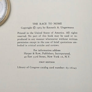 The Race to Nome by Kenneth A. Ungermann (First Edition with Inscription), 1963 🐕‍🦺❄️📜