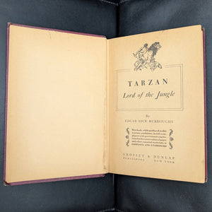 Tarzan: Lord Of The Jungle, by Edgar Rice Burroughs, (Grosset & Dunlap Edition), Undated 🦍🌿⚔️