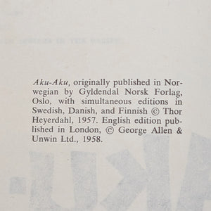 Aku-Aku by Thor Heyerdahl (RARE, First Edition), 1958 📜🏛️🗿
