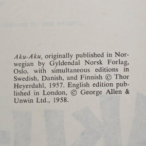 Aku-Aku by Thor Heyerdahl (RARE, First Edition), 1958 📜🏛️🗿