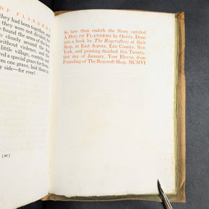 A Dog of Flanders, by Ouida, (RARE, The Roycrofters Edition), 1911 🎨🐕🇧🇪