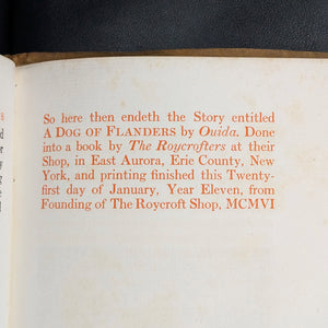 A Dog of Flanders, by Ouida, (RARE, The Roycrofters Edition), 1911 🎨🐕🇧🇪