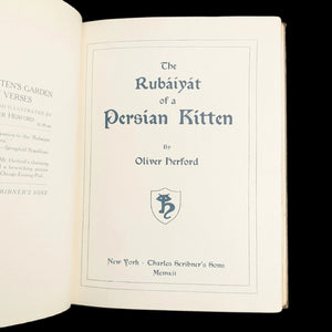 Das Rubaiyat eines Perserkätzchens von Oliver Herford (frühe illustrierte Ausgabe, selten), 1912 🐱📖🖋️