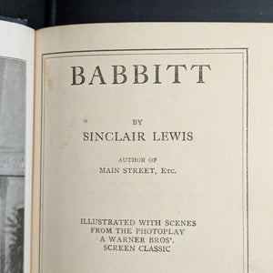 Babbitt by Sinclair Lewis (Illustrated Reprint), 1924 📜📖✍️