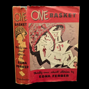 A hardcover book titled 'One Basket' by Edna Ferber with a red and yellow cover featuring an illustration of a basket and text.