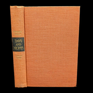 A hardcover edition of the book 'Days And Nights' by Constantine Simonov, with an orange-brown cover and the title text visible on the spine.