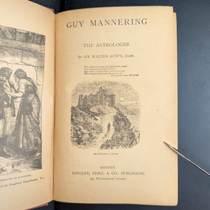 Guy Mannering, by Sir Walter Scott, (RARE, Decorative Binding, San Francisco Provenance), Undated 📜🇬🇧🔮