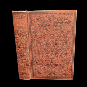 Cover of 'Tom Brown At Oxford, A Sequel To School Days At Rugby, Arundel Edition' featuring ornate embossed patterns and text.