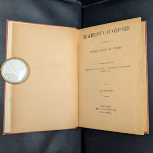 Tom Brown At Oxford, by Thomas Hughes, (Arundel Edition, Decorative Binding), Undated 🎓📜✒️